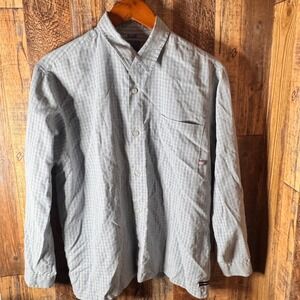 Quiksilver Boys Plaid‎ Button Down Shirt XL/TG 20 Long Sleeve Casual